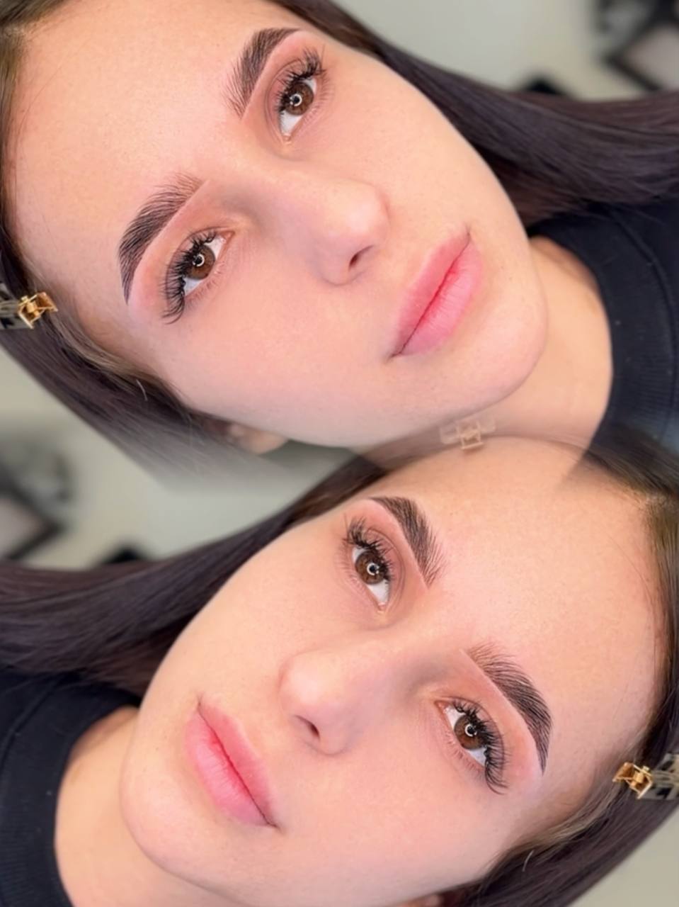 Ламинирование бровей — фото после